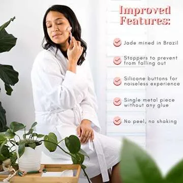 Witty Rose Quartz Roller Gua Sha Set for Skin Care