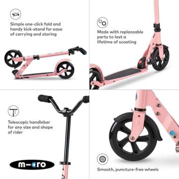 Micro Kickboard Speed Deluxe Scooter - Foldable Comfort