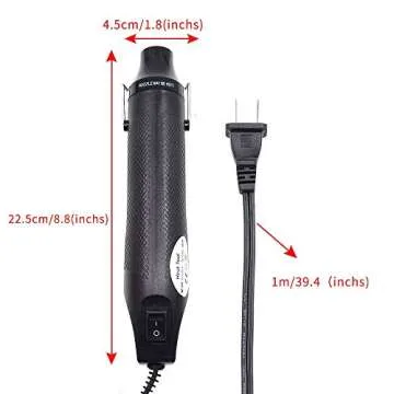 mofa emboss Heat Gun, Hot Air Gun Tools Shrink Gun with Stand For DIY Embossing And Drying Paint Mul...