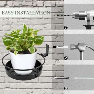 ARTORA Metal Wall Plant Holders for Indoor and Outdoor