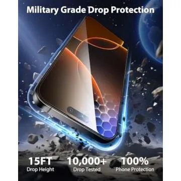 Mkeke iPhone 16 Pro Screen Protector with Military-Grade Protection