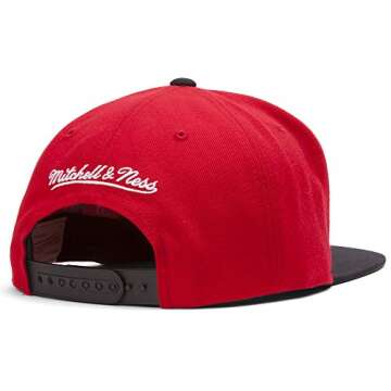 Mitchell Ness Portland Trail Blazers XL Logo Two Tone Snapback Hat RedBlack