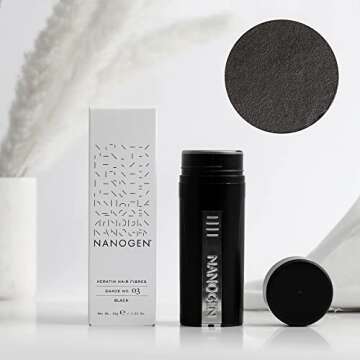 Nanogen Keratin Hair Fibers,, 30-grams, Black