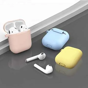 Stylish Silicone AirPods Case Cover for 1 & 2