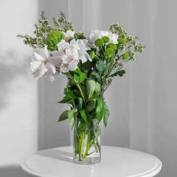 Set of 3 Cylinder Glass Vases for Centerpieces,6 Inch High Clear Flower Vase for Home Decor,Candle Holder,Wedding Favors and Floral Arrangements(4" W X 6" H)
