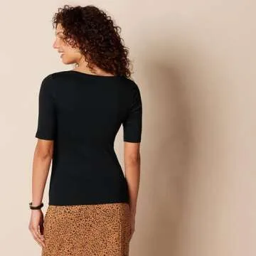 Slim-Fit Square Neck T-Shirt for Stylish Comfort