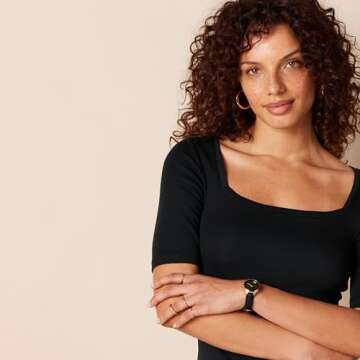 Slim-Fit Square Neck T-Shirt for Stylish Comfort