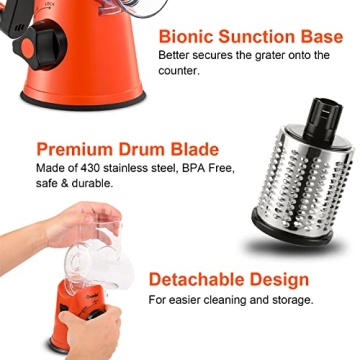 Geedel Rotary Cheese Grater for Effortless Food Prep