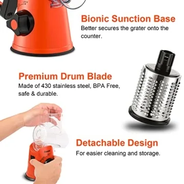 Geedel Rotary Cheese Grater for Effortless Food Prep