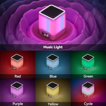 Vicsoon Alarm Clock: Night Light & Bluetooth Speaker for All Ages