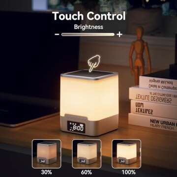 Vicsoon Alarm Clock for Kids and Adults with Bluetooth Speaker