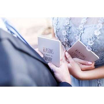 Reasons I Want to Marry You Journal Notebook - Love Letter Wedding Book Gift for Husband or Groom to Bride, Engagement or Proposal Gifts - 40 Blank Pages (20 Sheets) 6 x 4.5-inches