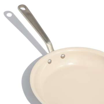 Made In Cookware - 12" Nonstick Ceramic Frying Pan - 5 Ply Stainless Clad - Professional Cookware - ...