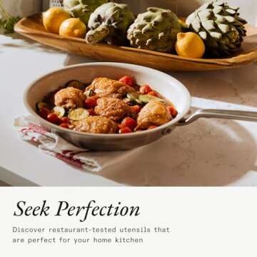 Made In Cookware - 12" Nonstick Ceramic Frying Pan - 5 Ply Stainless Clad - Professional Cookware - Crafted in USA - Induction Compatible