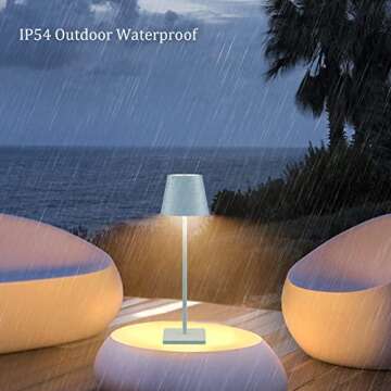 Howskys Cordless Table Lamp with Rechargeable Battery