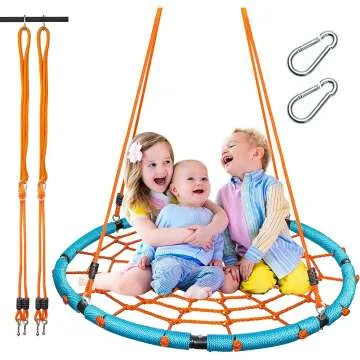 Adjustable 40" Spider Web Swing for Kids