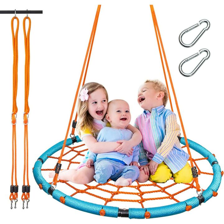 Adjustable 40" Spider Web Swing for Kids