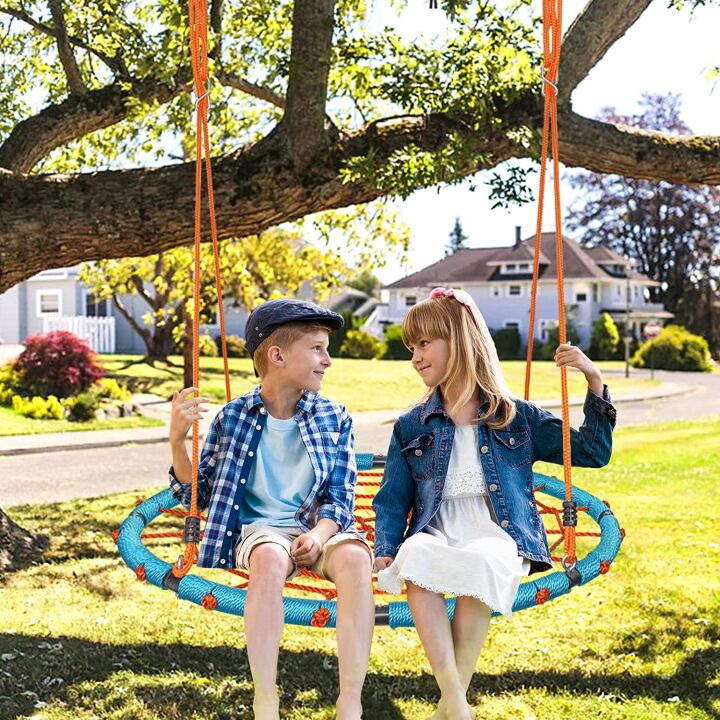 Adjustable 40" Spider Web Swing for Kids