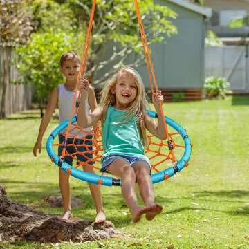 Adjustable 40" Spider Web Swing for Kids