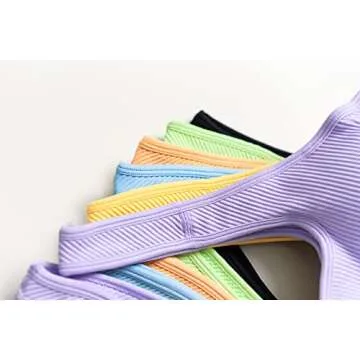 QINSEN Women Workout 2 Piece Outfits Ribbed High Waist Booty Shorts Gym Yoga Sexy Sports Crop Tops Sets Blue L