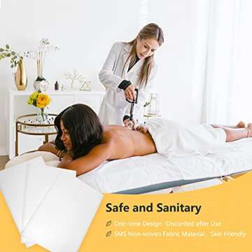 Bozikey 100PCS Disposable Massage Table Sheets - Spa Essential