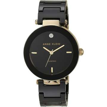 Anne Klein Women's Diamond Dial Ceramic Watch - Elegant & Stylish
