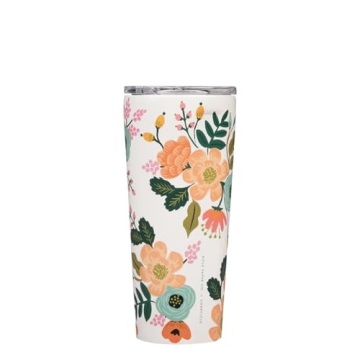 Corkcicle x Rifle Paper Co. Classic Insulated Coffee Mug with Lid, Cream Lively Floral, 24 oz – St...