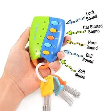 Musical Smart Remote Key Toy for Baby, Toddler, and Kids, Try Me Batteries Included