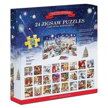 Christmas Memories Advent Calendar II - 24 Individual Jigsaw Puzzles for Holiday Fun