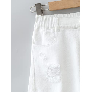 Stylish Girl's Mid Rise Ripped Denim Shorts by OYOANGLE