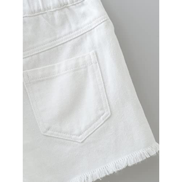 Stylish Girl's Mid Rise Ripped Denim Shorts by OYOANGLE