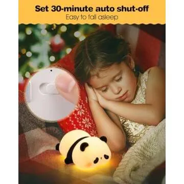 Recolte Cute Panda Night Light for Kids - Soft LED Lamp