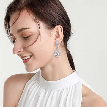 Elegant Crystal Wedding Earrings for Brides and Bridesmaids