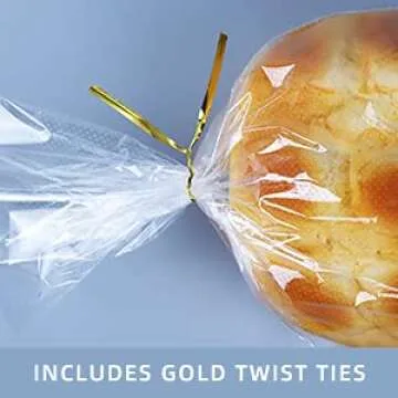 Lesibag Baguette Bread Fresh Plastic Bag 10" x 20‘’ Mirco Perforated Bread Bags with Breathable Hole for Homemade Bread and Bakery Loaf