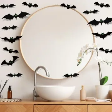 Glow in The Dark Halloween Bat Decorations - 110 Pcs