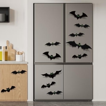 Glow in The Dark Halloween Bat Decorations - 110 Pcs