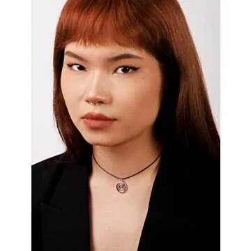 Sacina Gothic Spiral Choker Necklace, Black Choker, Boho Necklace, Gothic Necklace, Christmas New Year Jewelry Gift For Women