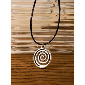 Sacina Gothic Spiral Choker Necklace, Black Choker, Boho Necklace, Gothic Necklace, Christmas New Year Jewelry Gift For Women