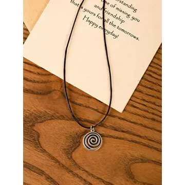 Sacina Gothic Spiral Choker Necklace, Black Choker, Boho Necklace, Gothic Necklace, Christmas New Year Jewelry Gift For Women