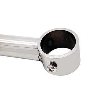 Rannb Wardrobe Pipe Bracket Ceiling Mounting Rail Rod Support Socket Fit 25 to 27mm Rod Dia 150mm/5.9" Length-2pcs