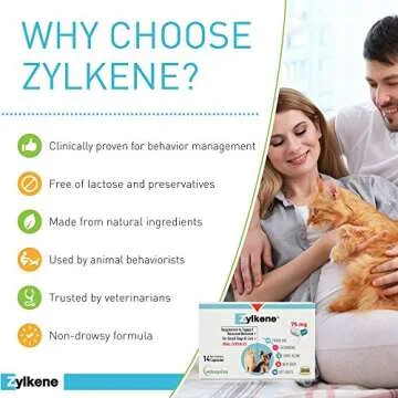 Vetoquinol Zylkene Calming Support for Dogs and Cats