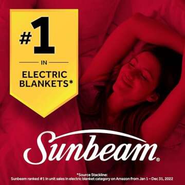 Sunbeam Royal Ultra Fleece Heated Electric Blanket Twin Size, 84" x 62", 12 Heat Settings, 12-Hour Selectable Auto Shut-Off, Fast Heating, Machine Washable, Warm and Cozy, Admiral Blue