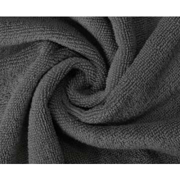 Oakias Premium Towel Set 600 GSM 8 Piece Grey - 100% Ring Spun Cotton Highly Absorbent Towels Set - Super Soft Bathroom Towel Set - Hotel Quality Double Stitched Hem - Ideal for Hotels, Spa, Gyms