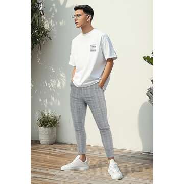 Stylish GINGTTO Mens Cropped Chino Pants for Any Occasion