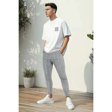 Stylish GINGTTO Mens Cropped Chino Pants for Any Occasion