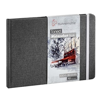 Hahnemuhle Toned Gray Watercolor Book A5 - Perfect for Art Enthusiasts