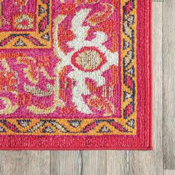 nuLOOM Vintage Mackenzie Area Rug 7x9 Violet Pink