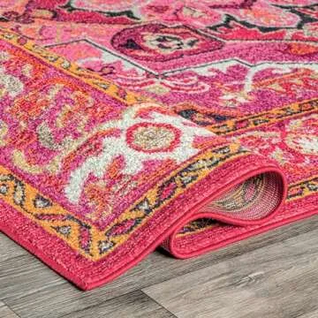nuLOOM Vintage Mackenzie Area Rug 7x9 Violet Pink