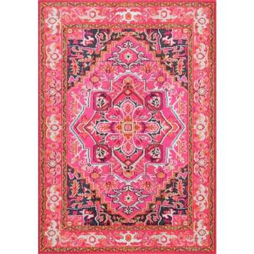 nuLOOM Vintage Mackenzie Area Rug 7x9 Violet Pink