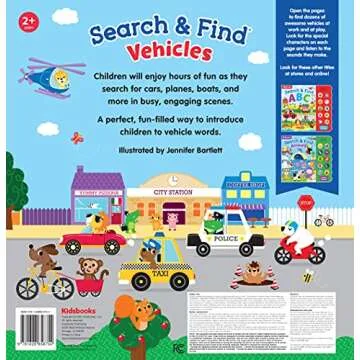 Search & Find: Vehicles Sound Book - 10 Fun Buttons for Kids!